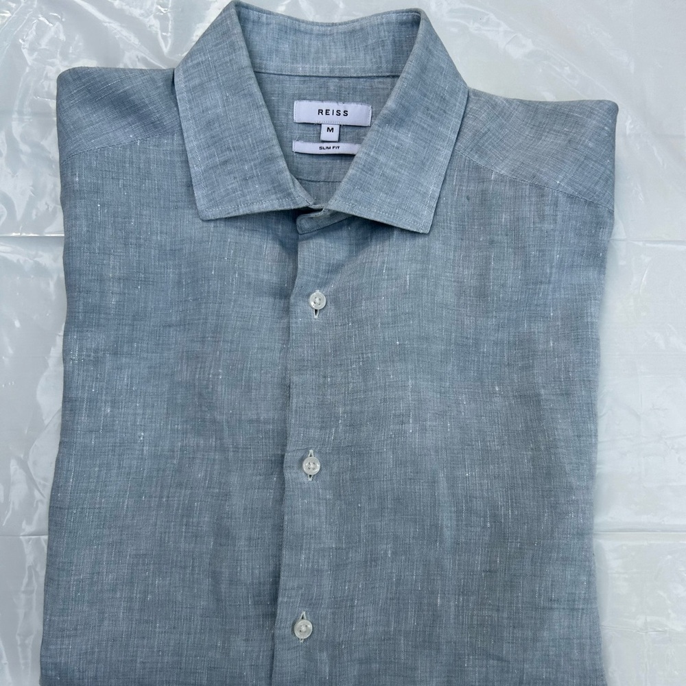Reiss Men’s Shirt, Holiday, 100% Linen, Medium